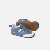 Cuteshez Sandales Premiers Pas en Cuir Souple - Bleu