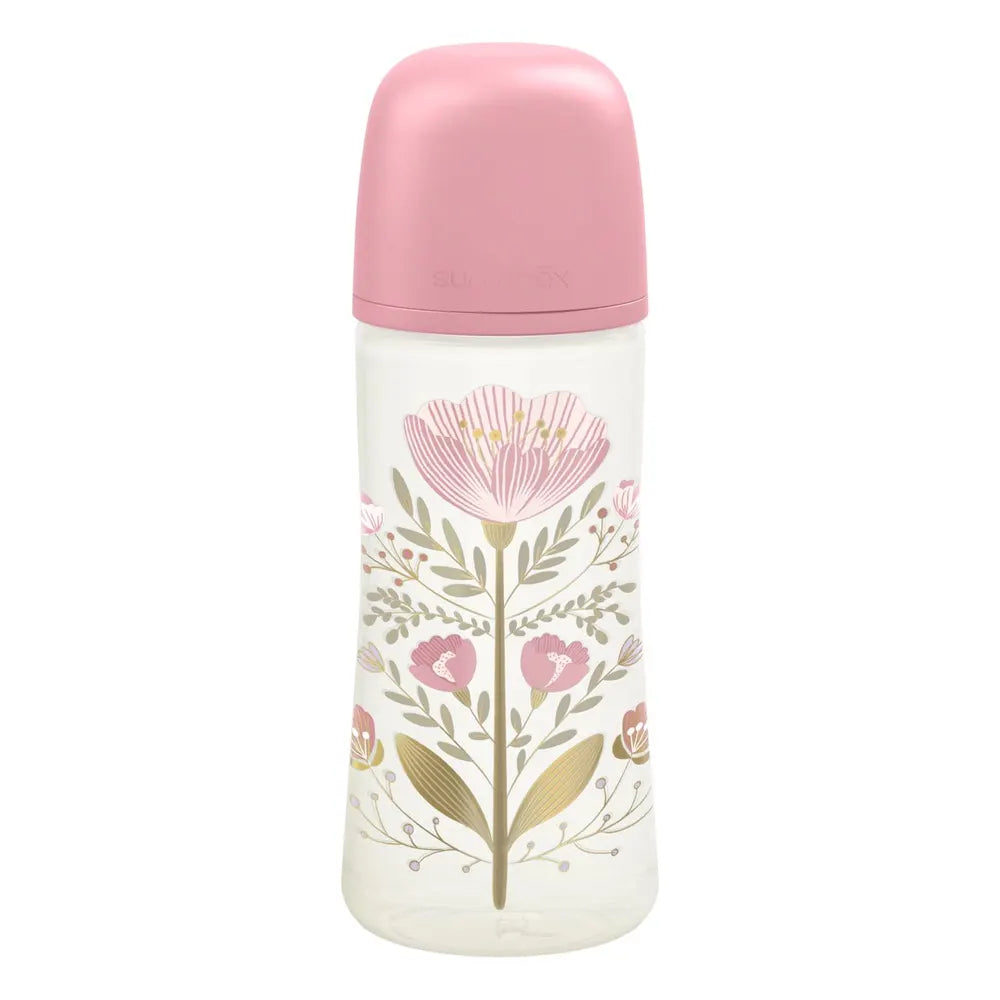 Suavinex Biberon Gold Silicone Flow Lent Rose - 360ml