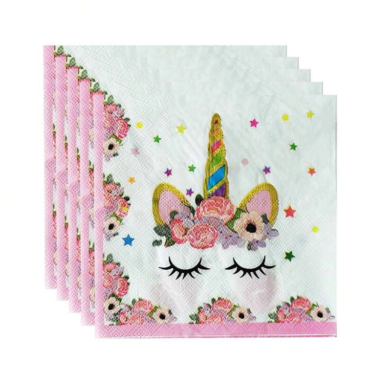 Paquete De 10 Servilletas De Papel - Unicornio