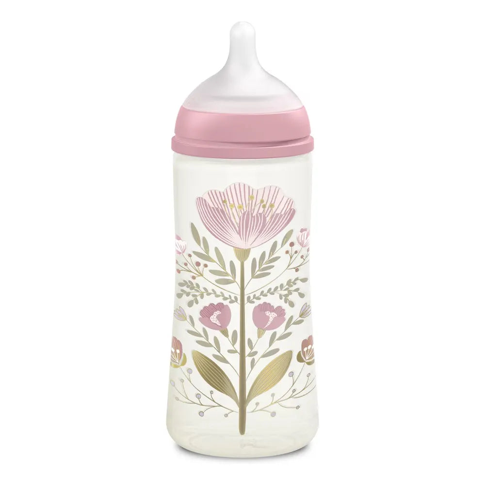 Suavinex Biberon Gold Silicone Flow Lent Rose - 360ml