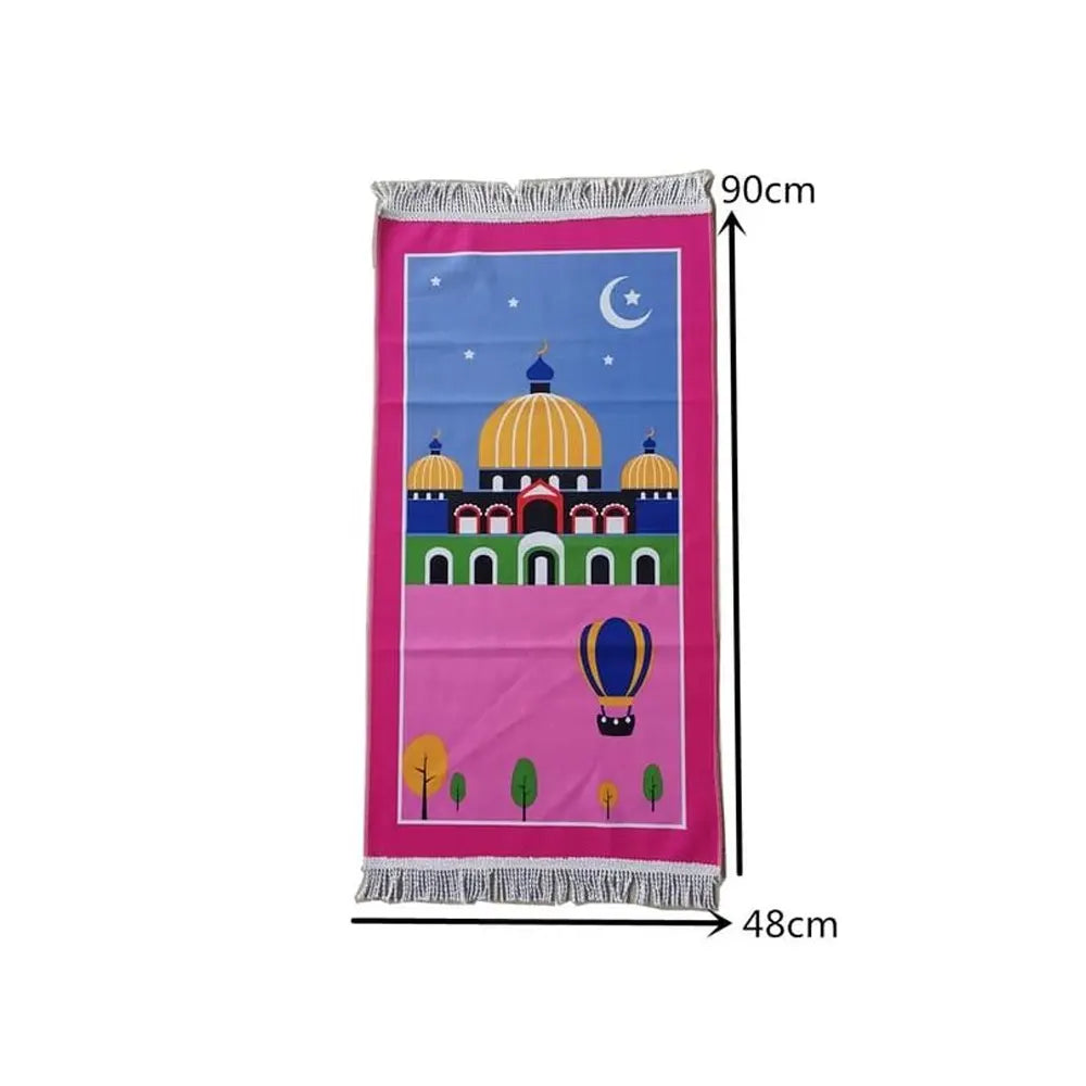 Tapis de Prière pour Fille - Rose (Modèle Aléatoire)