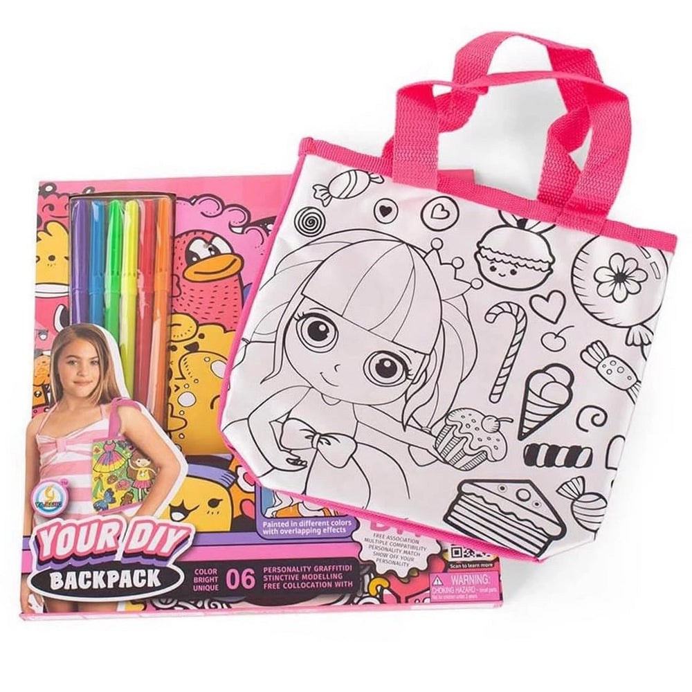 Sac à Colorier DIY Créatif avec Feutres pour Enfant