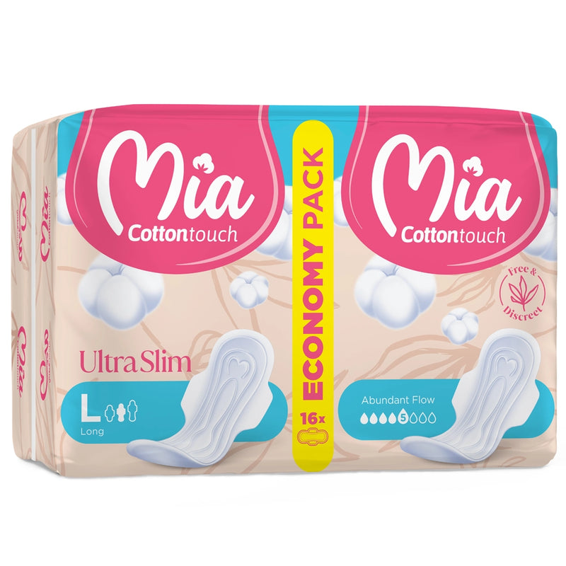 Mia Cotton Touch Ultra Slim Pack Long - 16 Pièces