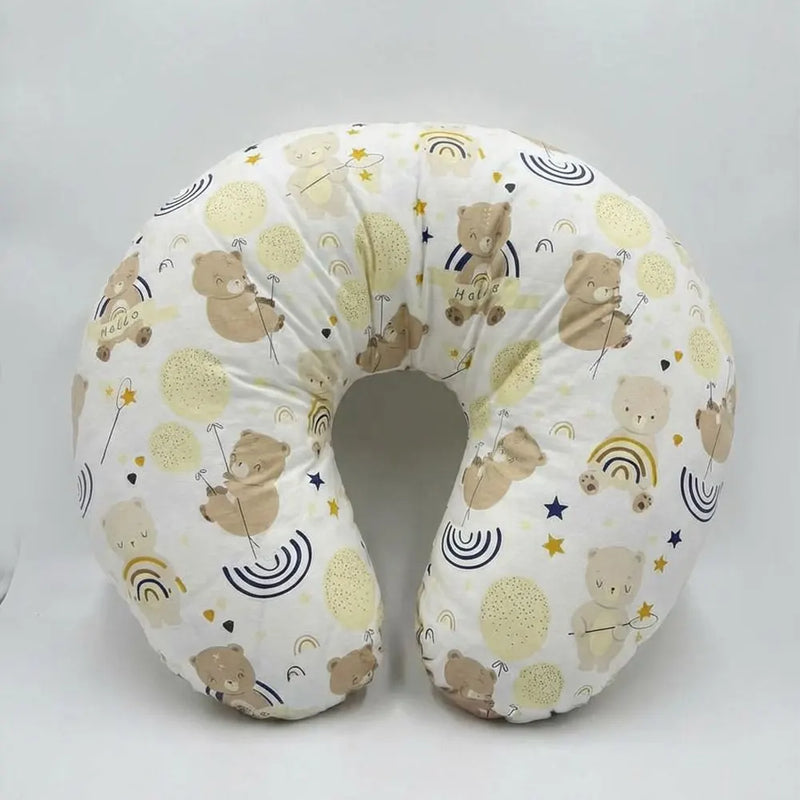 BébéYo Cojín de Lactancia Ositos - Marrón y Beige