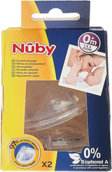 Nuby Lot de 2 Tétines Anti-coliques 1.2.3 Flow - 0m+