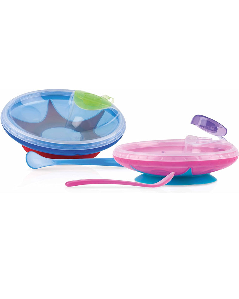 Nûby Assiette Chauffante avec Cuillère 400ml 3M+ - Rose