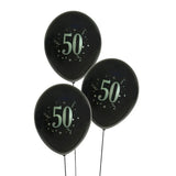 Set de 8 Globos de Látex Impresos con el Número 50 – 30cm