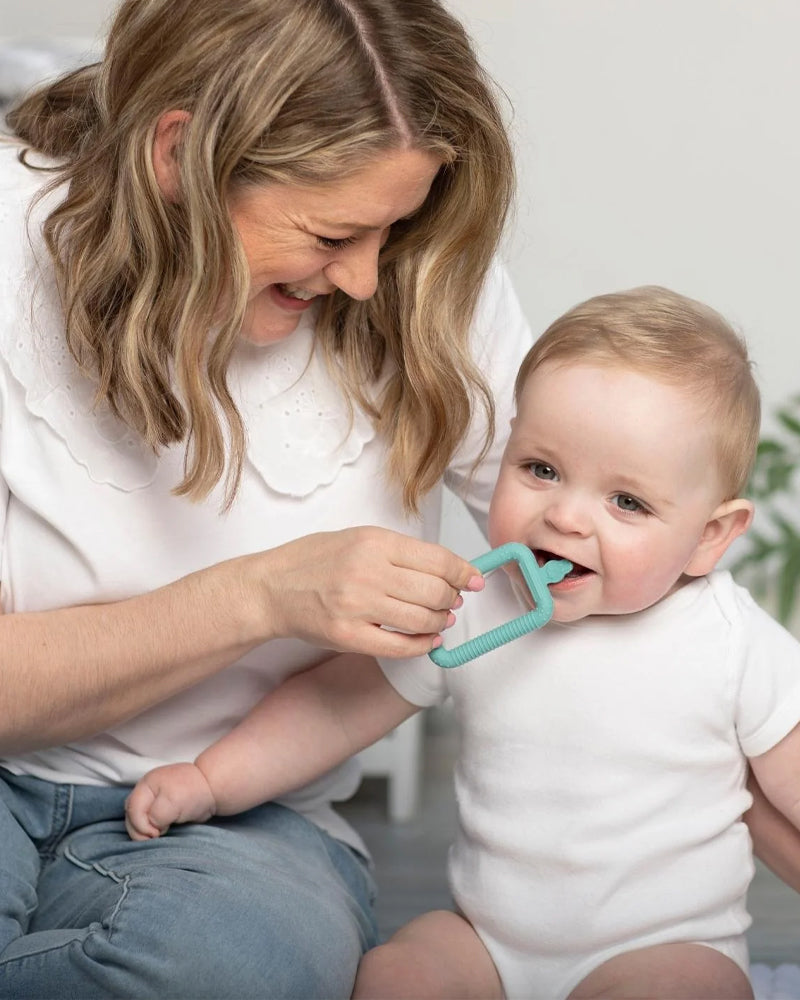 Lot de 2 brosses à dents pour bébé Cheeky Chompers - Gris & Mint