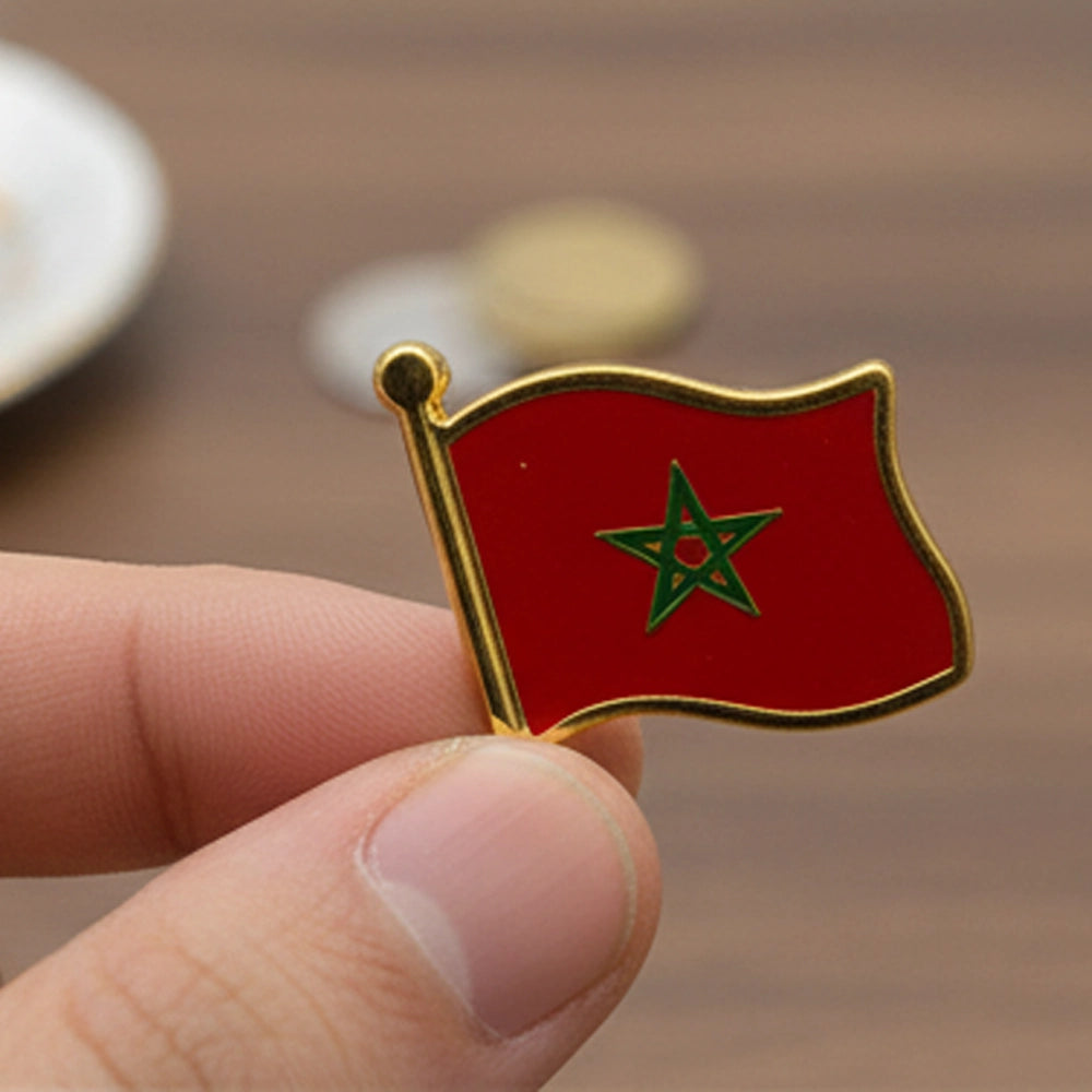 دبوس علم المغرب – 2.5 × 2 سم