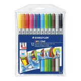 Staedtler Lote de 12 Marcadores de Doble Punta 320 NWP12
