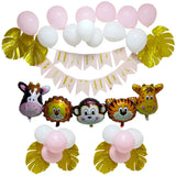 Kit de Decoración – Globos y Animales Rosa