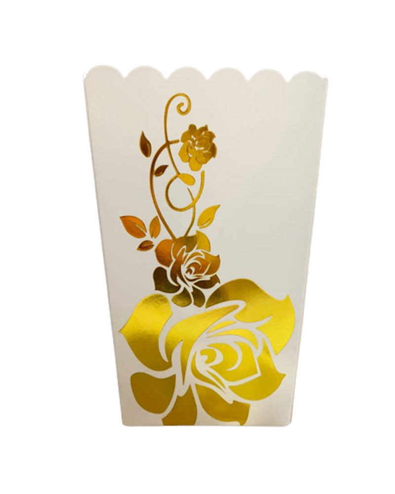 Boîtes à Popcorn Fleur x10 - Doré