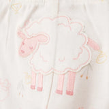 Ensemble 3 Pièces Bébé Fille Carter's - Mouton Ivoire & Rose