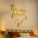 Décoration Murale Dorée Ramadan Kareem 
