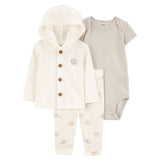 Ensemble 3 Pièces Carter's - Gris & Blanc