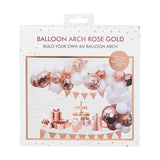 Kit de Arco de Globos de Lujo Oro Rosa y Blanco