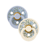 BIBS x LIBERTY Lot de 2 Sucettes Rondes - Eloise Dusty Blue Mix