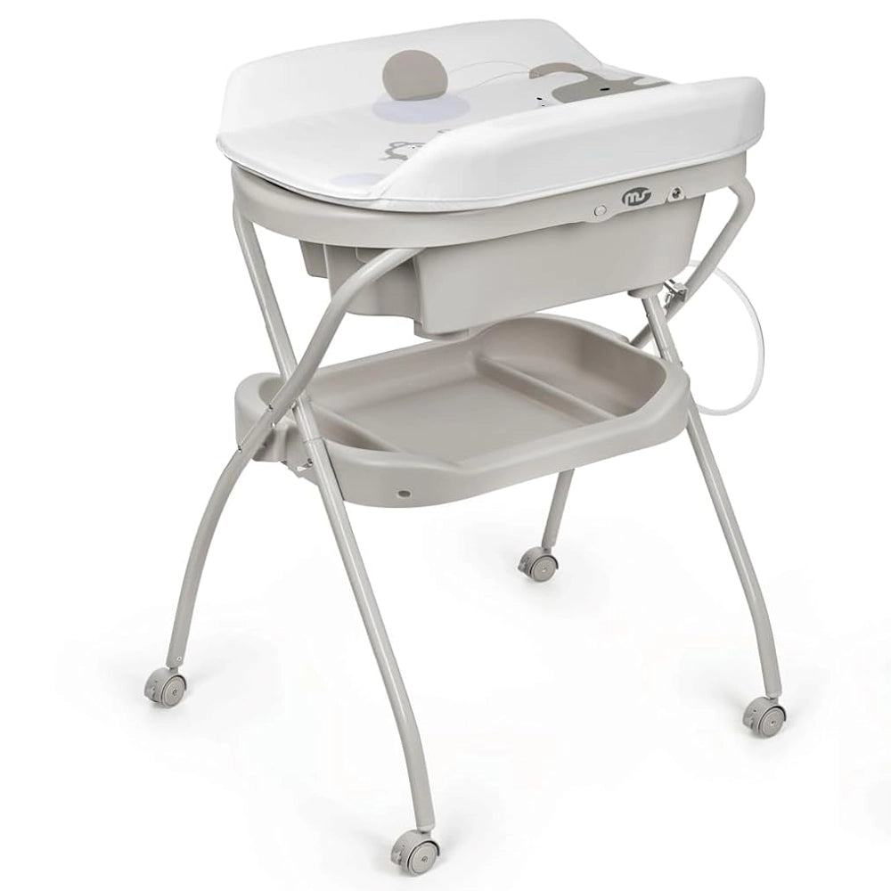 Ms Innovaciones Baignoire 2 en 1 avec Table à Langer - Gris