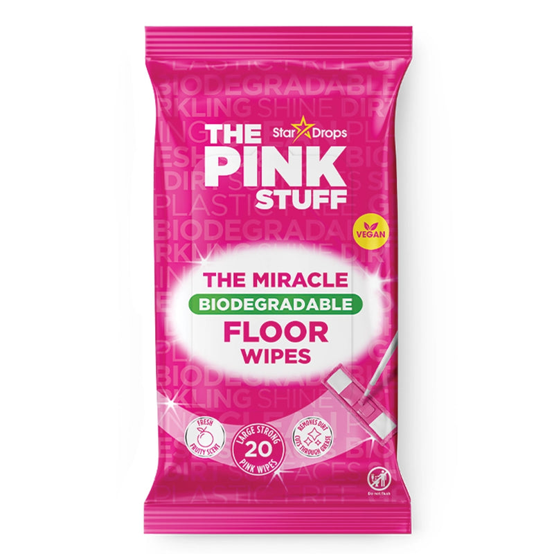The Pink Stuff Miracle Lingettes de Sol Biodégradables - 20 Unités