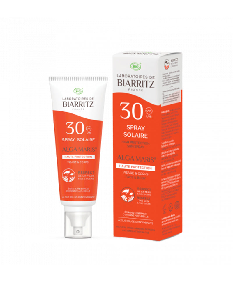 Spray Solaire SPF30+ Certifiée Bio 100ml - Laboratoires de Biarritz