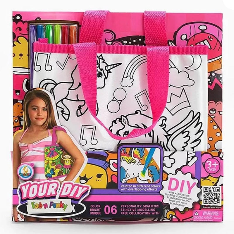 Sac à Colorier DIY Créatif avec Feutres pour Enfant
