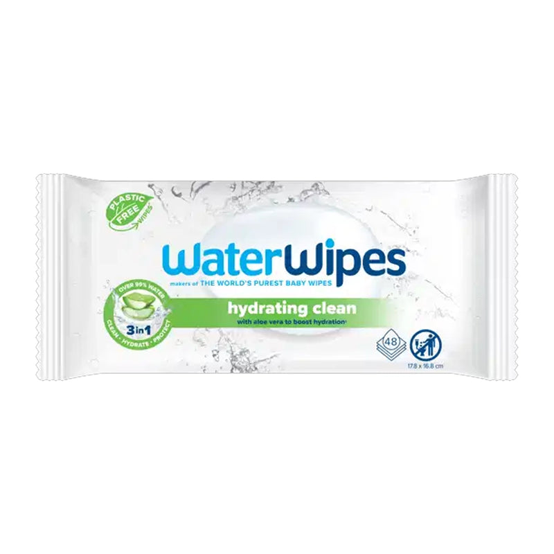 WaterWipes Moisturizing Cleansing Baby Wipes with Aloe Vera x48