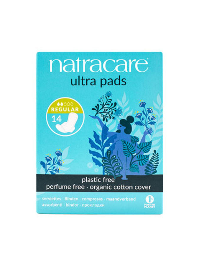 Natracare Serviette ultra Pads Regulier +Wings - 14 Unités
