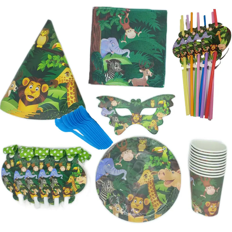 Pack Anniversaire 91 Pièces  - Jungle