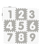 Sunta Tapis Puzzle Numéros 9 Pièces Souple Antibactérien - Gris & Blanc