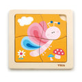 Viga Toys Puzzle Plat à Poignée Papillon en Bois – 12M+