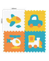 Sunta Tapis Puzzle Véhicule 4 Pièces - Multicolore