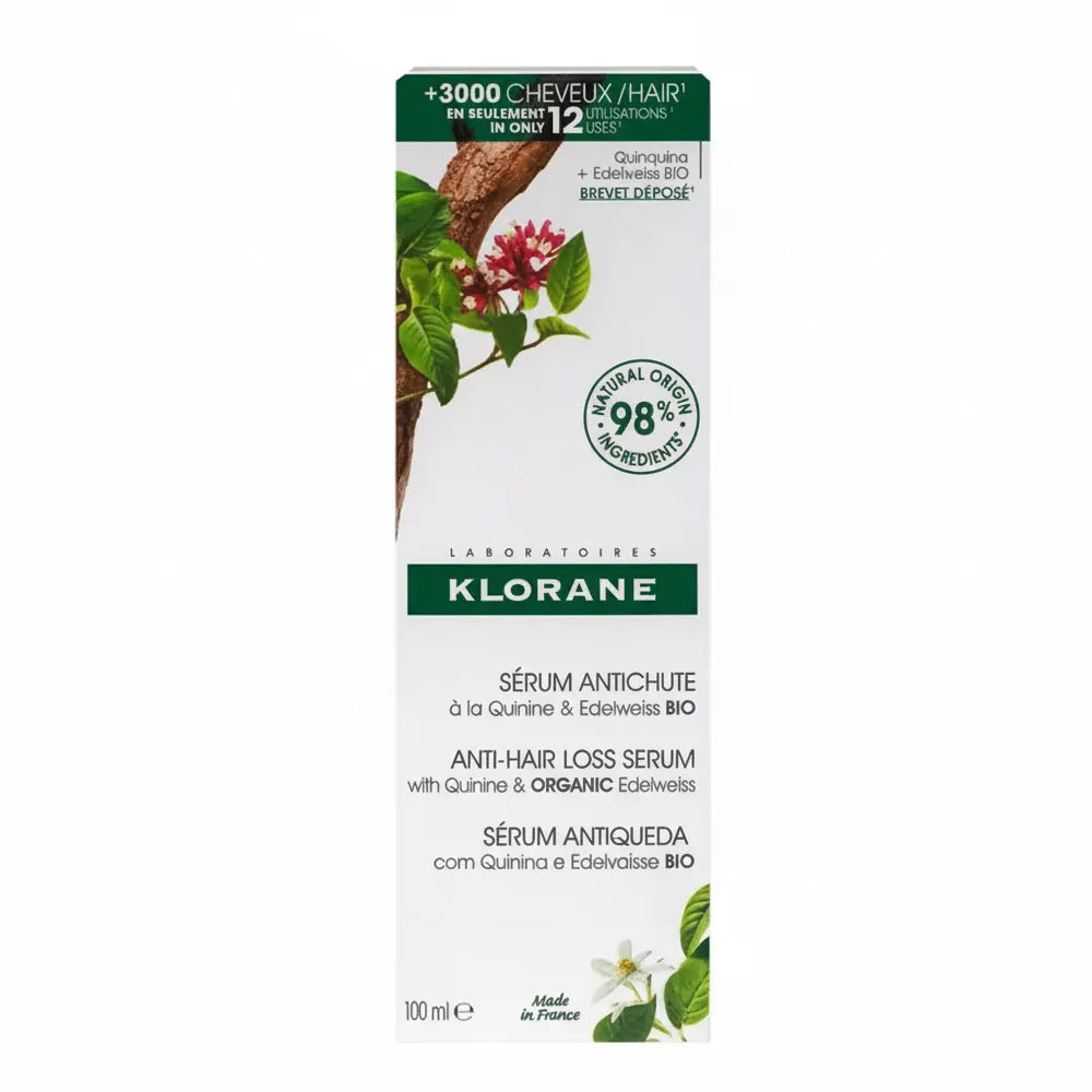 Klorane Sérum Anticaída con Quinina y Edelweiss ORGÁNICO – 100 ml
