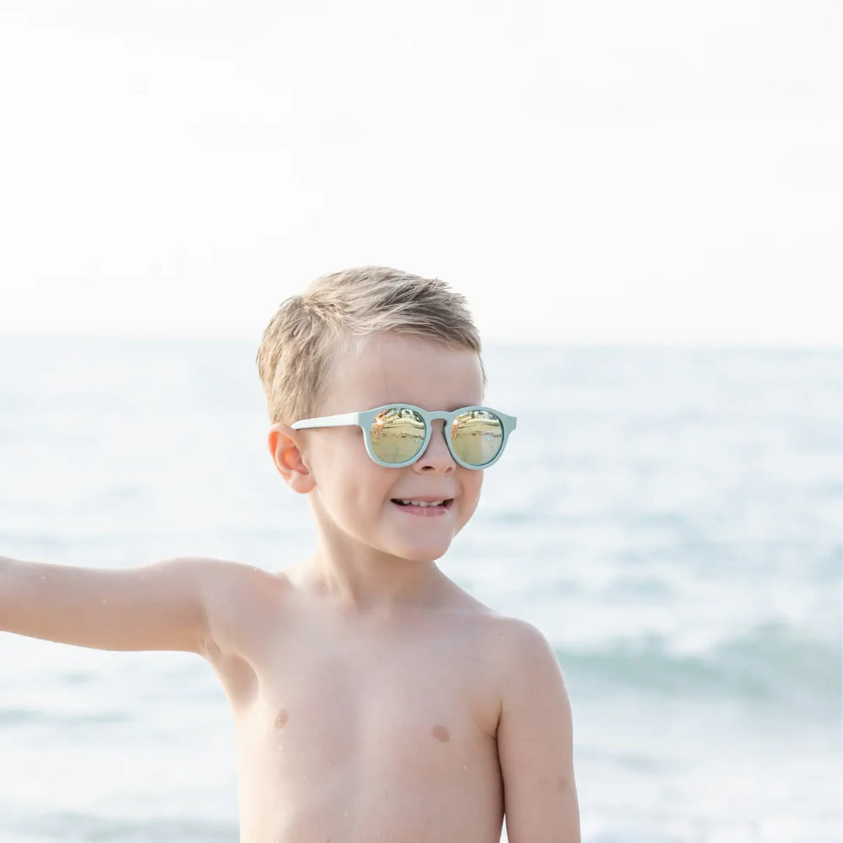Babiators Lunettes de Soleil Keyhole polarisées 3-5 Ans - Seafoam Blue