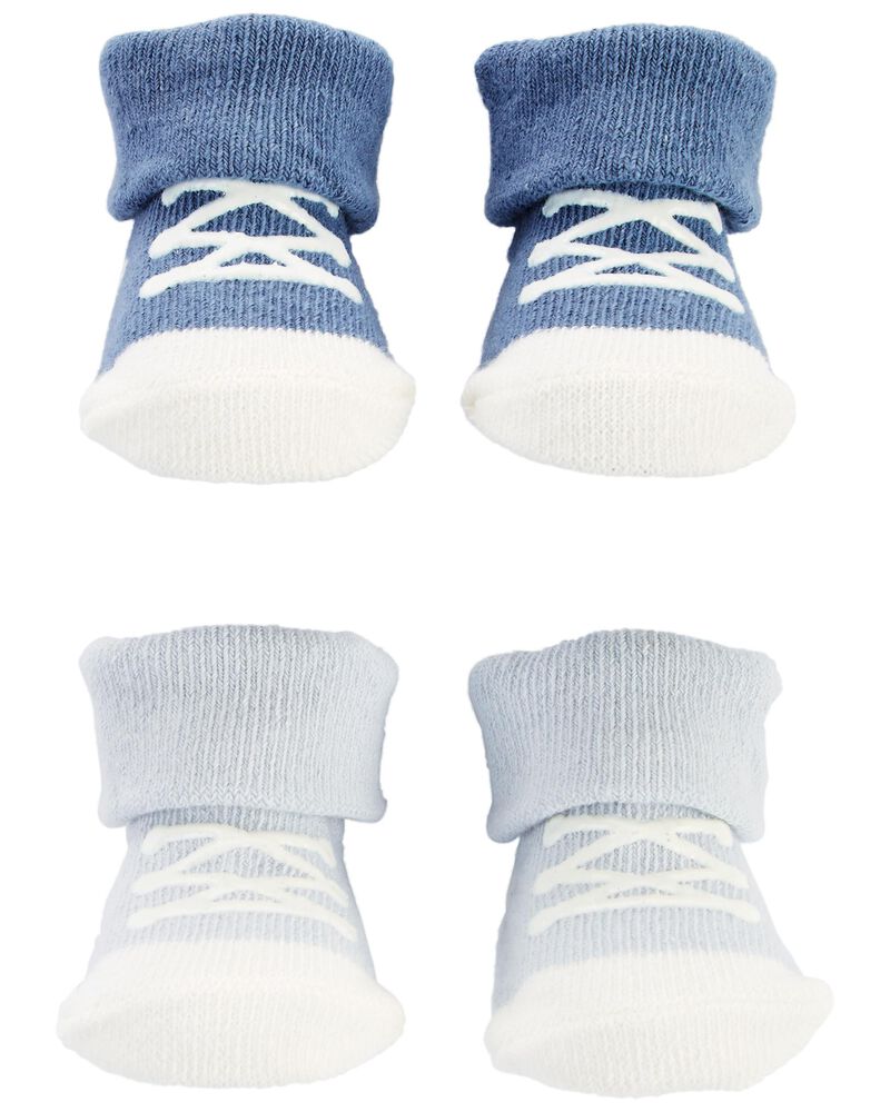 Lot of 2 Carter's Baby Booties - Blue