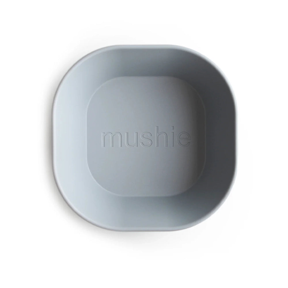 Mushie Ensemble de 2 Bols de Vaisselle Carré - Gris