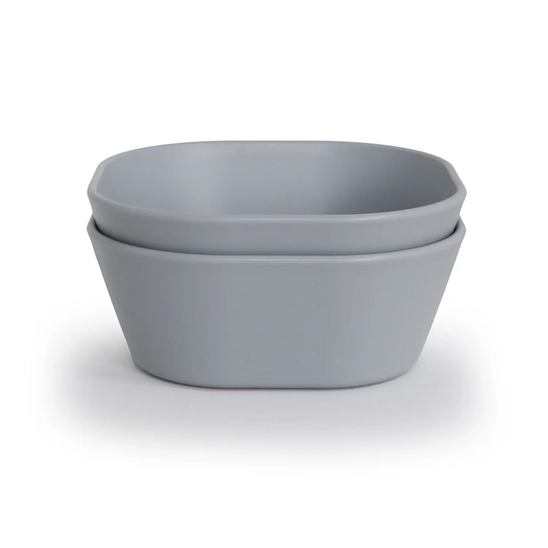 Mushie Set of 2 Square Dishes - Gray