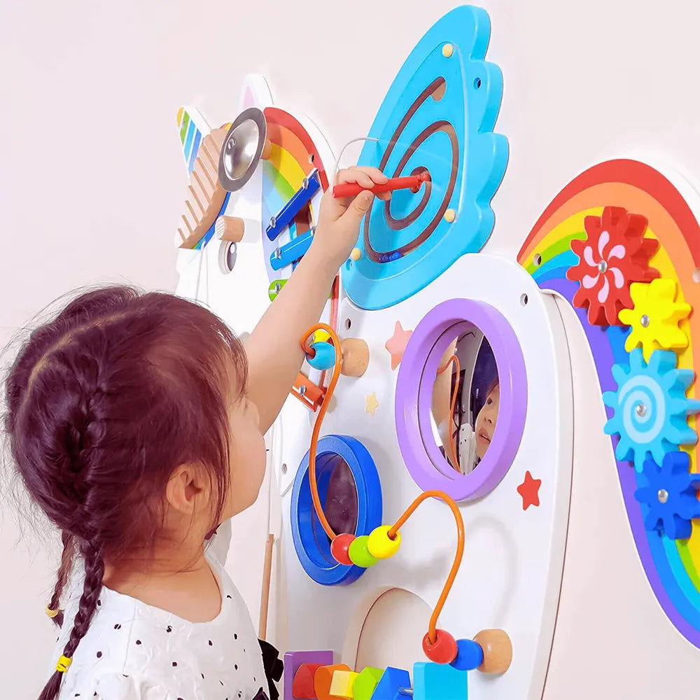 Viga Toys Panneau d'activités Mural 18M+ - Licorne