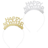 Pack de 8 bandeaux Happy New Year or et argent