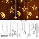 Guirlande Lumineuse LED Transparente Lune & Étoile 3 Mètres