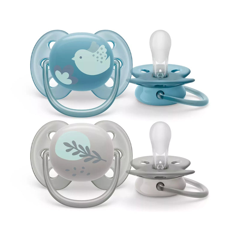 Philips Avent Lot de 2 Sucettes Soft 6-18m Garçon