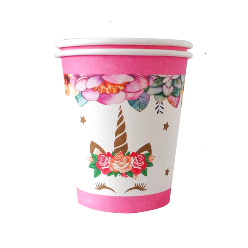 Pack de 10 Gobelets en Papier - Licorne