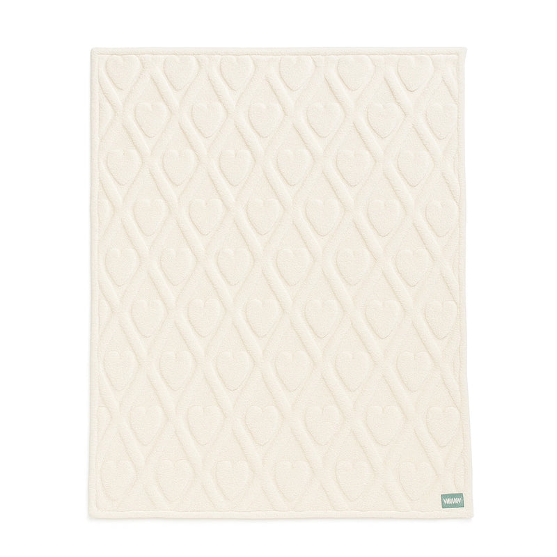 Babymat Couverture d'Hiver 100x100 cm - Cœur Blanc
