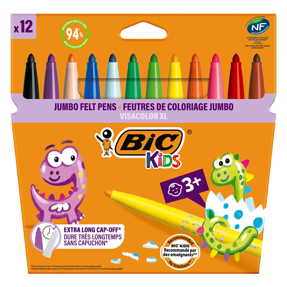 Boîte de 12 Stylos feutre Bic Visa Xl Eco