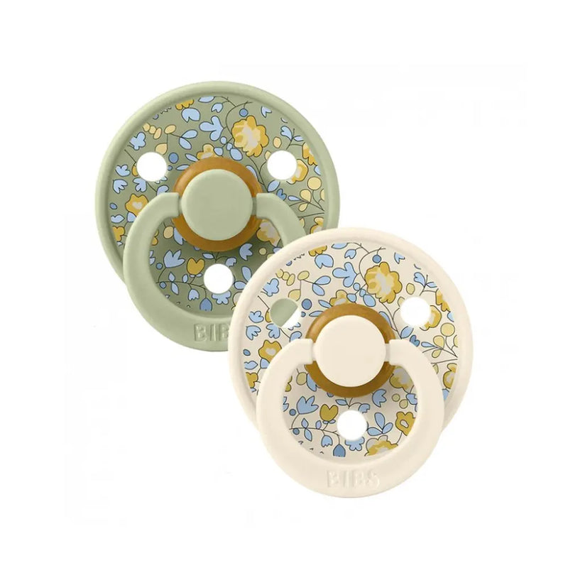 BIBS x LIBERTY Lot de 2 Sucettes Rondes - Eloise Sage Mix
