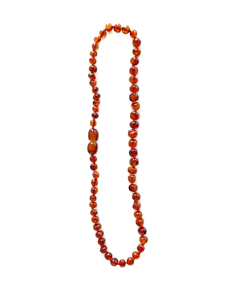 Collier Ambre avec Certificat d'authenticité pour bébé - Marron