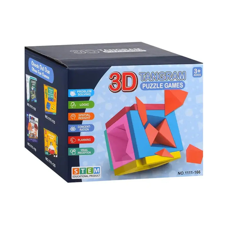 Cube de Puzzle Tangram 3D - 3A+