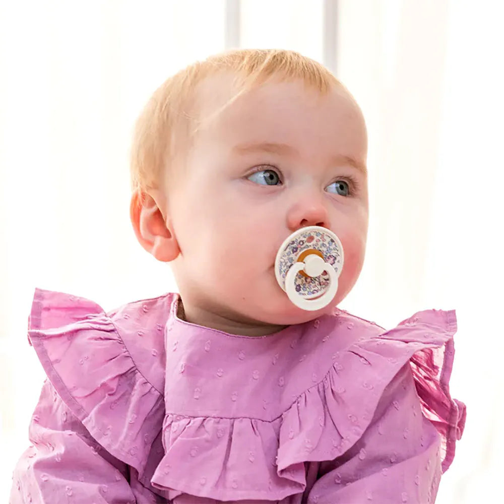 BIBS x LIBERTY Pack of 2 Round Pacifiers - Eloise Sage Mix