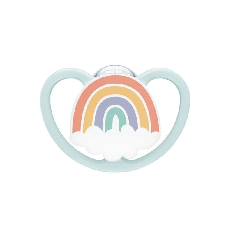 Sucette Space Avec Boîte 0-6M NUK - Arc-en-ciel