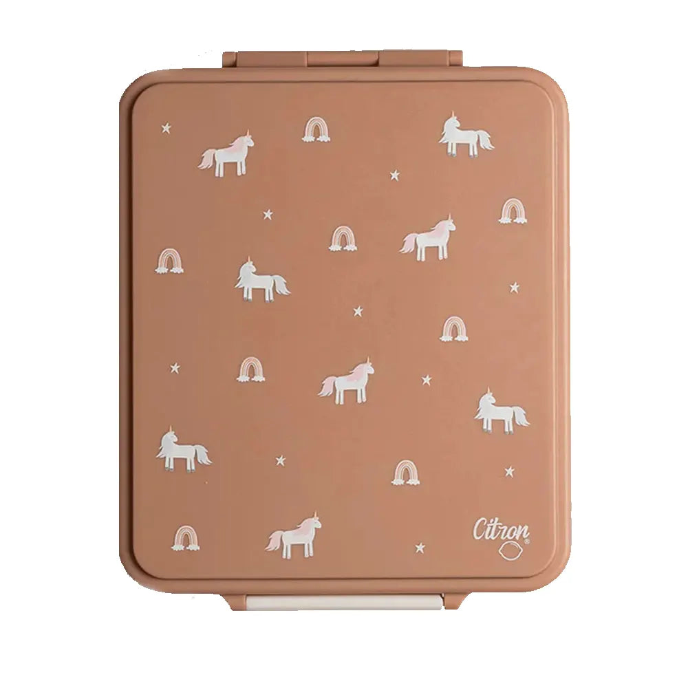 Citron Grande Lunchbox avec Pot Alimentaire Isotherme - Licorne Rose
