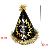 Pack de 4 chapeaux de fête Happy New Year 20 cm - vue 4